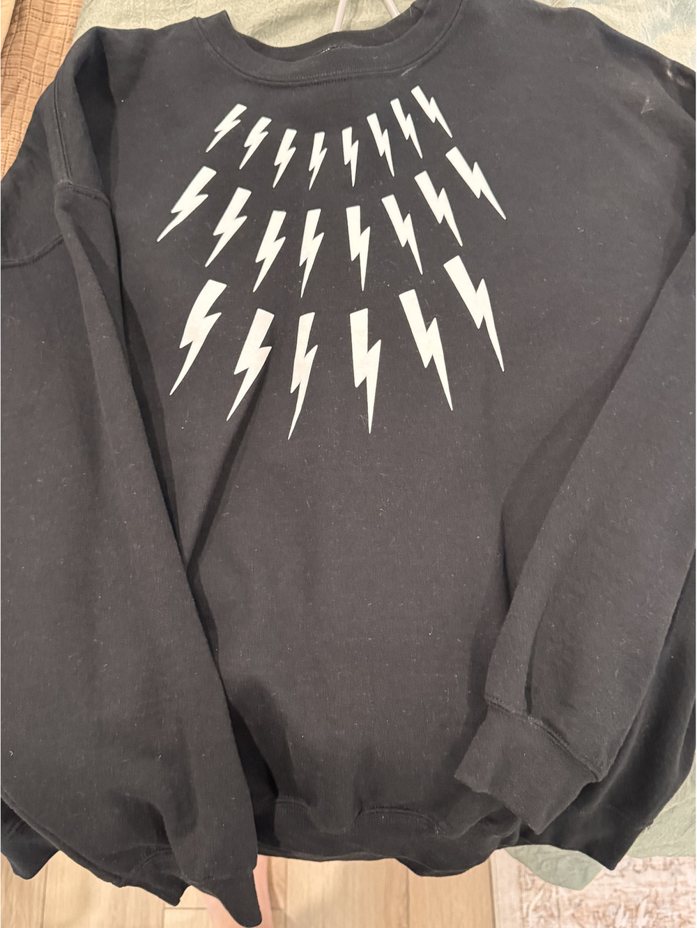 xxl Black lightning graphic sweatshirt